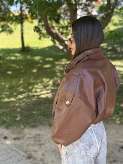 Alternative view of Bunda z kvalitnej eko kože Dress